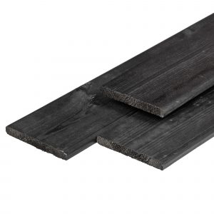Plank Midden-Europees grenen zwart 1.6x14.0x400cm