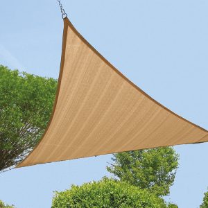 Zonnezeil driehoek zandbeige 550cm