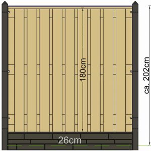 Berton paal Schelde antraciet hoekmodel 277