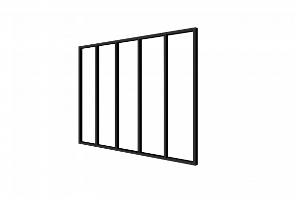 DHZ Rijssen | regelwerk Type B (250x224cm) | zwart geimpregneerd