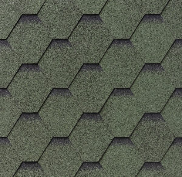 Dakshingles hexagonaal ultra groen