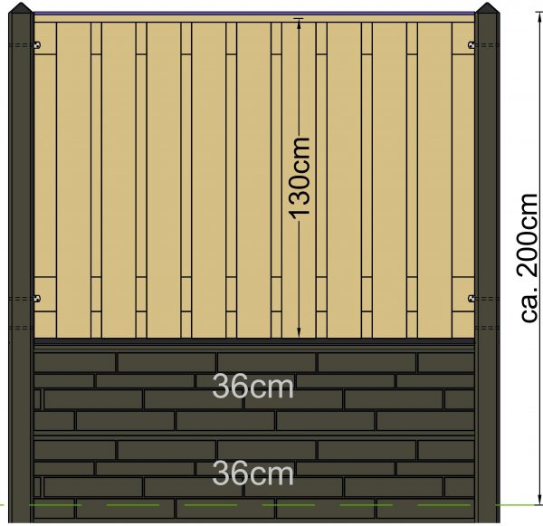 Berton paal Schie gecoat driewegsmodel 280