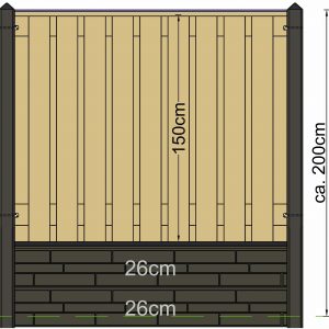 Berton paal Geul wit/grijs hoekmodel 280