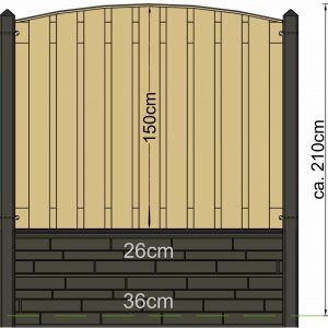 Berton paal Geul wit/grijs driewegsmodel 280