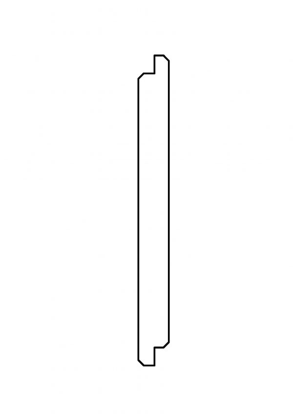 Douglas wisselsponning 1.7x17.5x300cm KD gedroogd 1 zijde glad 1 zijde ruw