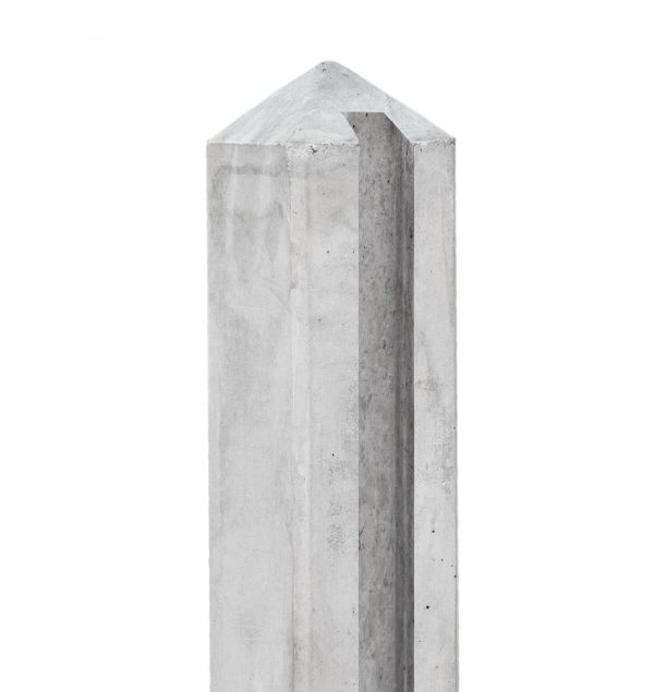 Berton-sleufpaal wit/grijs 11.5x11.5x277cm tussenmodel