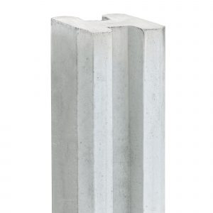 Berton©-E-sleufpaal Vecht wit/grijs 10 x 10 x 190 cm eindmodel