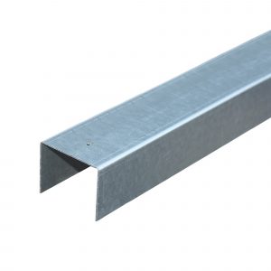 U profiel staal t.b.v. betonpaal vecht (oplossing hoek of t-paal) 228x4.1x2.2cm