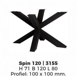 Model Spin 120 – Poedercoating RAL9005 Zwart