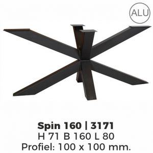 Model Spin 160 – Poedercoating RAL9005 Zwart