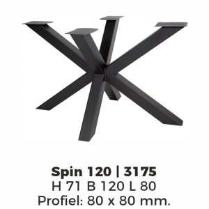 Model Spin 120 elegant – Poedercoating RAL9005 Zwart