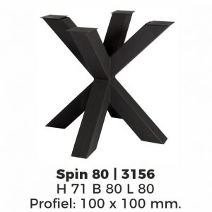 Model Spin 80 – Poedercoating RAL9005 Zwart