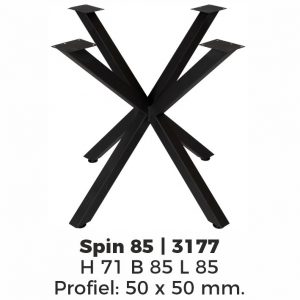 Model Spin 85 – Poedercoating RAL9005 Zwart