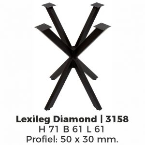 Model Lexileg – Poedercoating RAL9005 Zwart