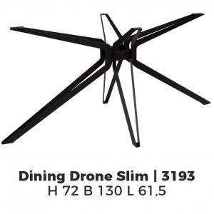 Model Dining Drone Slim – Poedercoating RAL9005 Zwart