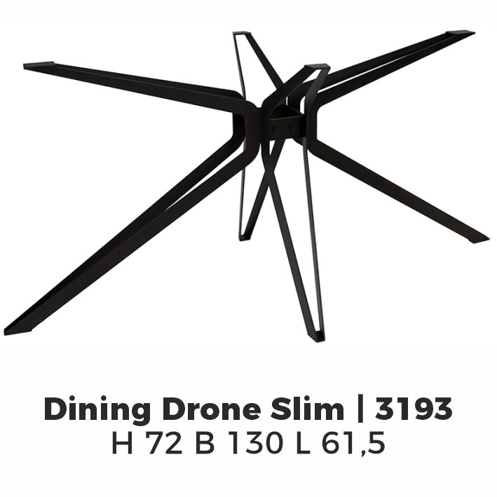 Model Dining Drone Slim – Poedercoating RAL9005 Zwart