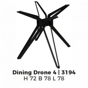 Model Dining Drone 4 – Poedercoating RAL9005 Zwart