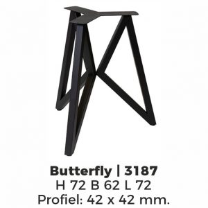 Model Butterfly – Poedercoating RAL9005 Zwart