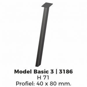 Model Basic 3 – Poedercoating RAL9005 Zwart