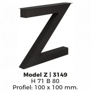 Model Z – Poedercoating RAL9005 Zwart