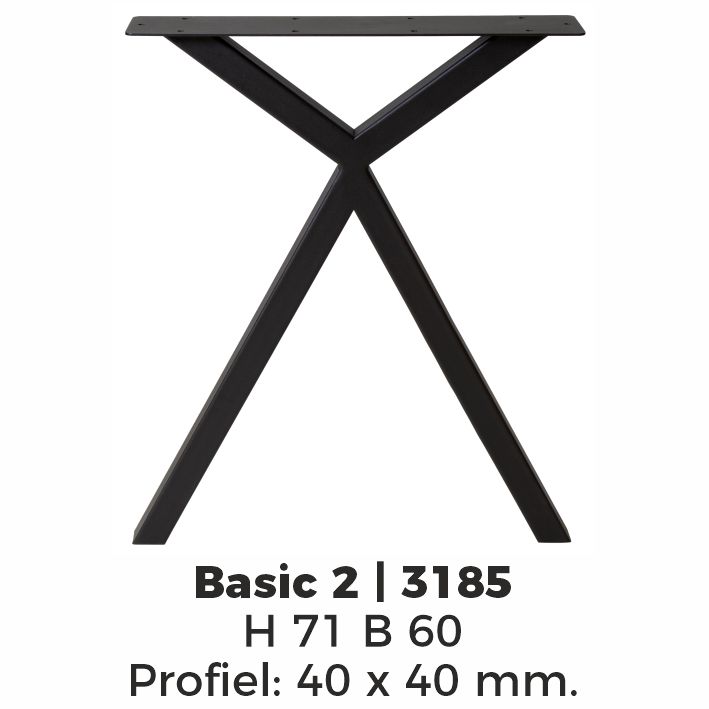 Model Basic 2 – Poedercoating RAL9005 Zwart