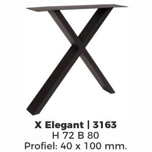 Model X elegant – Poedercoating RAL9005 Zwart