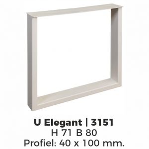 Model U elegant – Poedercoating RAL9010 Wit