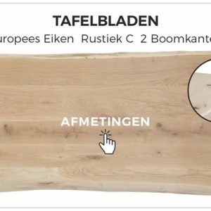 Tafelblad Eiken met Boomkant