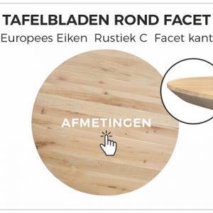 Rond Tafelblad met facet kant