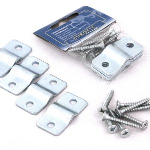 Draadpaneelklem verzinkt per 4 stuks incl. schroeven voor ø 4 mm