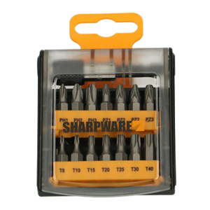 Sharpware bitset 15 delig + bithouder 15 stuks