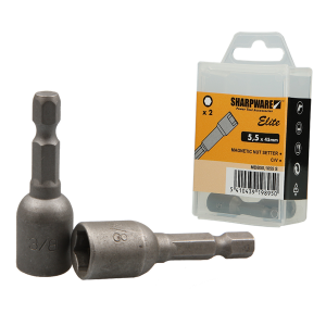 Magnetische dopbits 45mm SW 3/8" 2 stuks