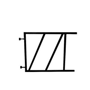 Verstelbaar poortframe / 100-80cm / 20cm uit de hoek - zwart