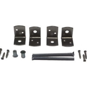 Uni beslag + patentbouten en schroeven 100mm - RVS