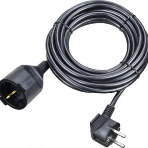 Verlengsnoer 3x1,5 mm² zwart, 3 m