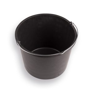 Bouwemmer GRIPLINE 20 liter, zwart met hengsel