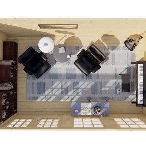 Blokhut - - Blokhut - Tuinhuis Aiste | 40 mm | vuren Red Class Wood geïmpregneerd