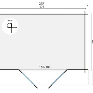 Blokhut - - Blokhut - Tuinhuis Anja | 28 mm | vuren grijs geïmpregneerd