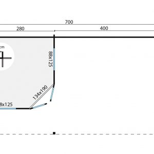 Blokhut - - Blokhut - Tuinhuis Annette | 40 mm | vuren groen geïmpregneerd
