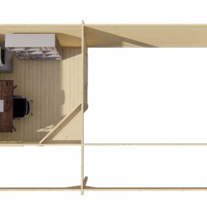 Blokhut - - Blokhut - Tuinhuis Annette | 40 mm | vuren grijs geïmpregneerd