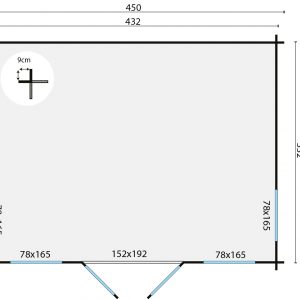 Blokhut - - Blokhut - Tuinhuis Arne | 28 mm | vuren Red Class Wood geïmpregneerd