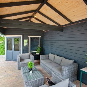 Blokhut - - Blokhut - Tuinhuis Bertil | 44 mm | vuren Red Class Wood geïmpregneerd