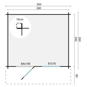 Blokhut - - Blokhut - Tuinhuis Björn | 28 mm | vuren Red Class Wood geïmpregneerd