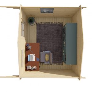 Blokhut - - Blokhut - Tuinhuis Björn | 28 mm | vuren honinggeel geïmpregneerd