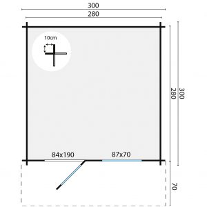Blokhut - - Blokhut - Tuinhuis Bo | 28 mm | vuren bruin geïmpregneerd