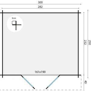 Blokhut - - Blokhut - Tuinhuis Bjarni | 28 mm | Red Class Wood geïmpregneerd