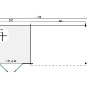 Blokhut - - Blokhut - Tuinhuis Charlotta | 28 mm | vuren bruin geïmpregneerd
