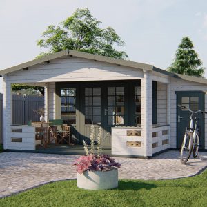 Blokhut - - Blokhut - Tuinhuis Coventry | 58 mm | vuren honinggeel geïmpregneerd