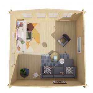 Blokhut - - Blokhut - Tuinhuis Derby | 58 mm | vuren Red Class Wood geïmpregneerd