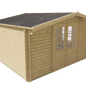 Blokhut - - Blokhut - Tuinhuis Dyre | 40 mm | vuren bruin geïmpregneerd